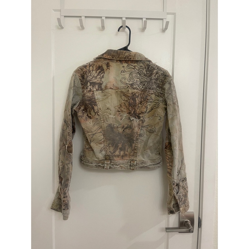 Vintage Just Cavalli Artsy Distressed Y2K Punk Euro Italian Jacket Streetwear - Picture 8 of 11
